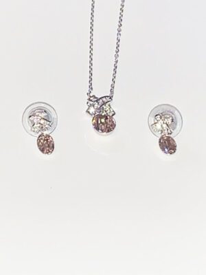A set of Swarovski pink jewels